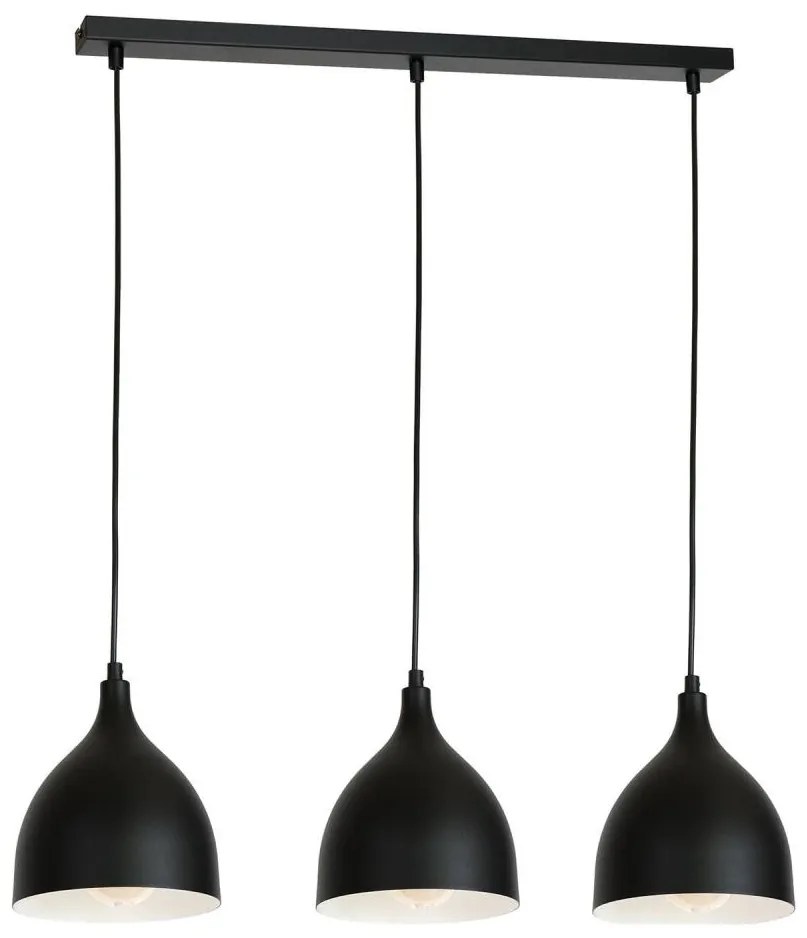 Luminex Csillár zsinóron NOAK 3xE27/15W/230V fekete LU6223