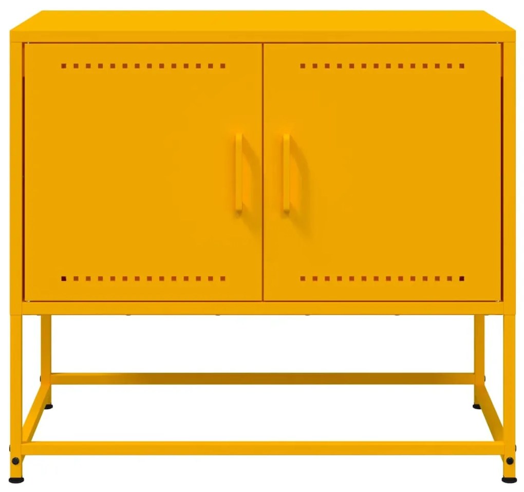 mustársárga acél TV-szekrény 68,5x39x60,5 cm