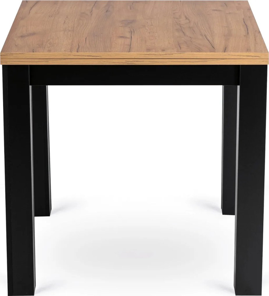 Stół MAX Rozkładany 80-160 cm Dąb Craft/Czarny