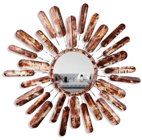 Fali tükör NAP átm. 75 cm barna