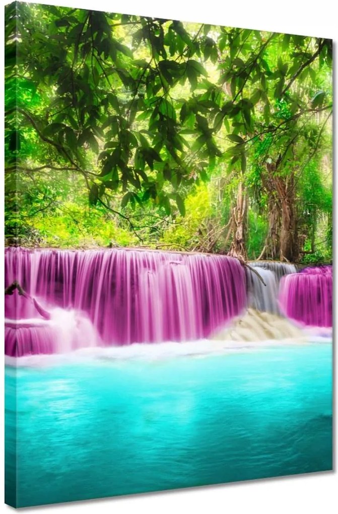 Vászonkép 30x40 Színes tájkép Vízesés