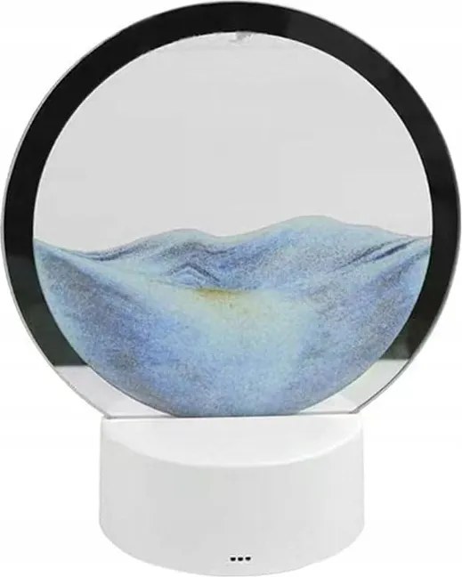 Asztali Lámpa Quicksand Painting Kerek Üveg Sandscape Irodai Dekoráció