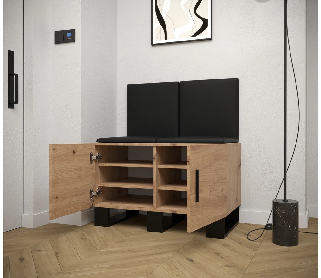 Előszobabútor Amanda 19 (artisan tölgy + zöld). 1086021