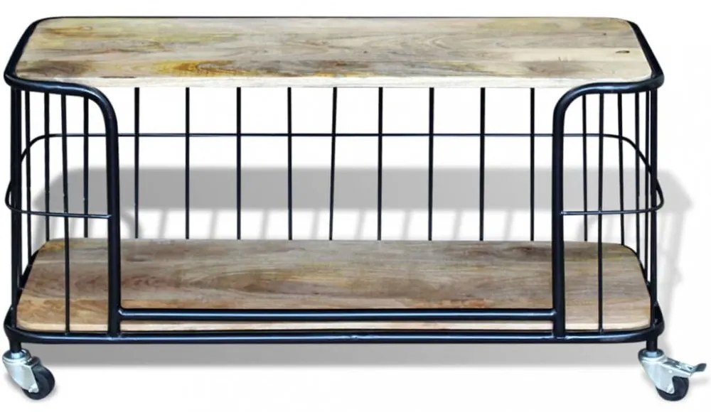 100x40x45 cm tömör mangófa TV szekrény