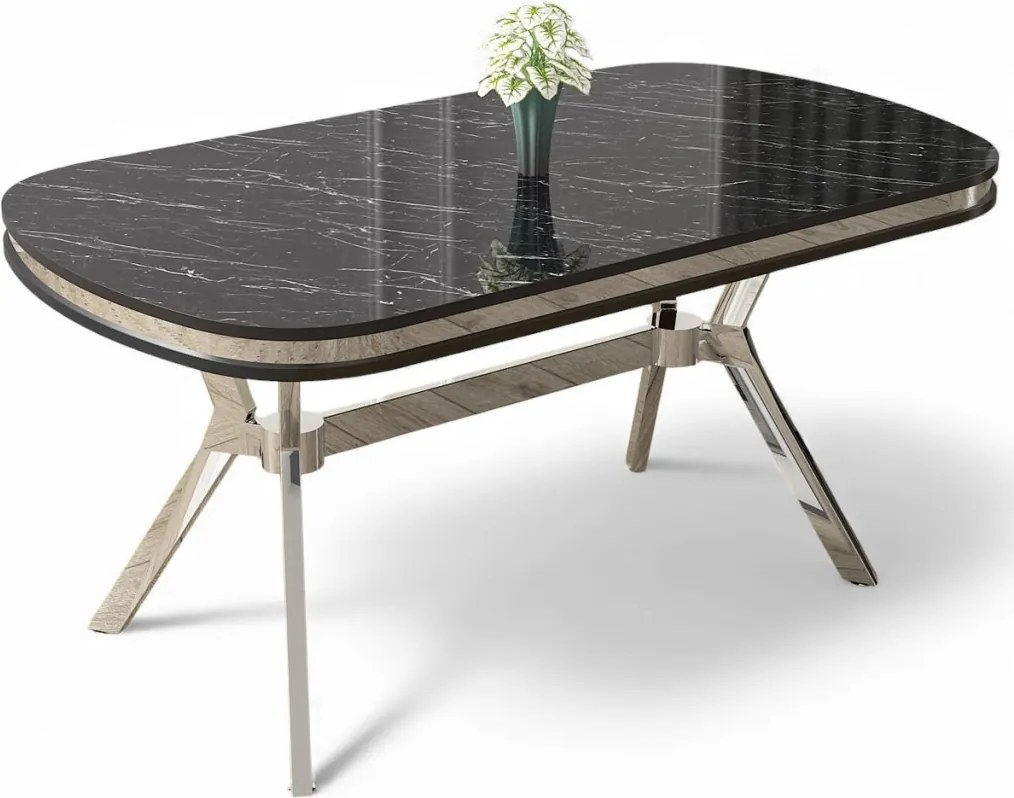 Olya - Black Marble, Chrome
