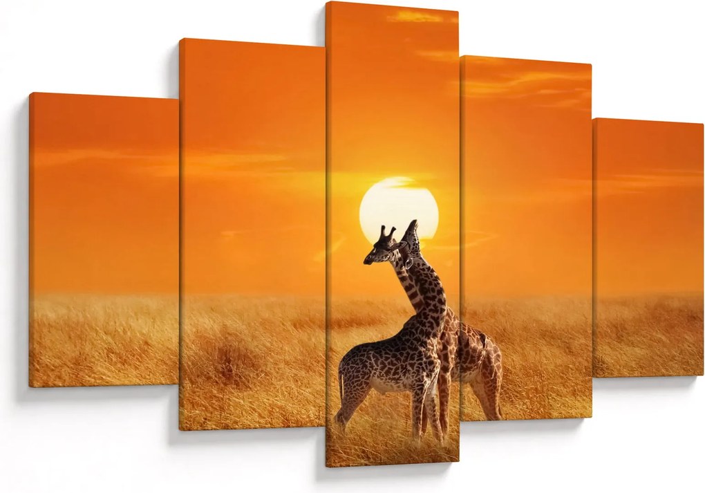Kép - Zsiráfok a Serengeti Nemzeti Parkban (150x105 cm)