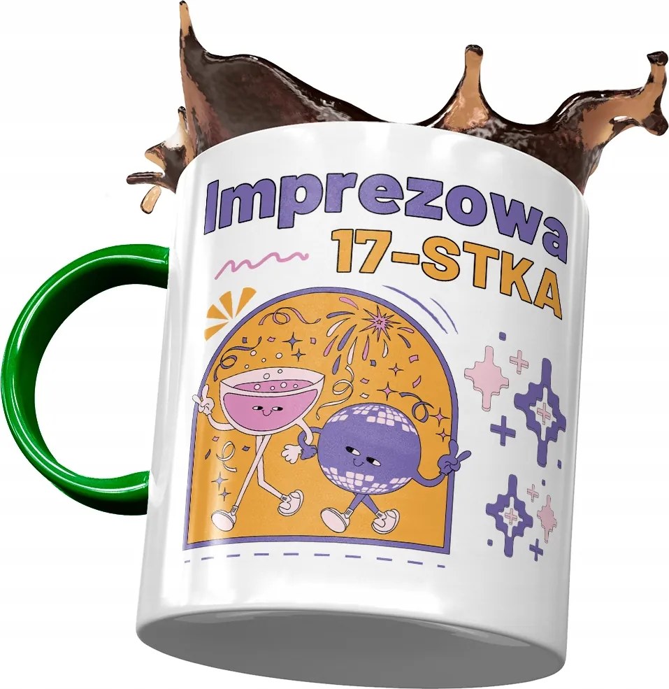 Zöld Bögre Születésnapra 17 17. 17. Ajándék Nyomtatott Fotóval