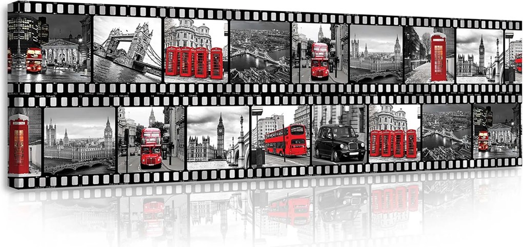 Vászonkép 145x45 London Expressz Piros busz a Loft Szalon