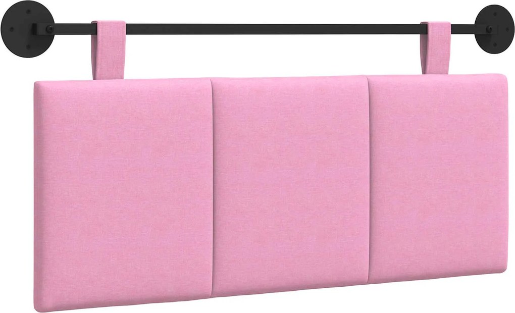 vidaXL Fali Fejtámla Falra szerelhető Rózsaszín 110 x 55 x 5 cm szövet