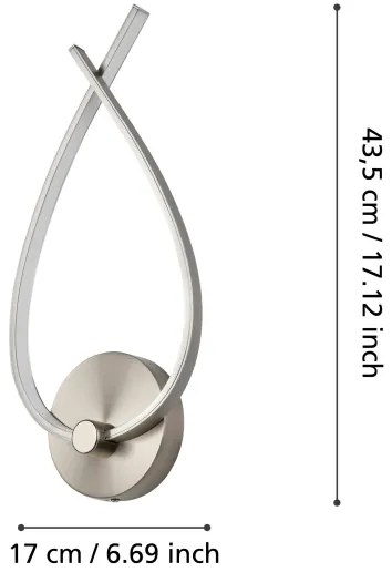 Eglo 98889 - LED Fali lámpa PALOZZA LED/10W/230V