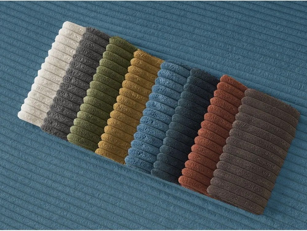 Kék kordbársony kanapé 242 cm Giorgia – Bobochic Paris