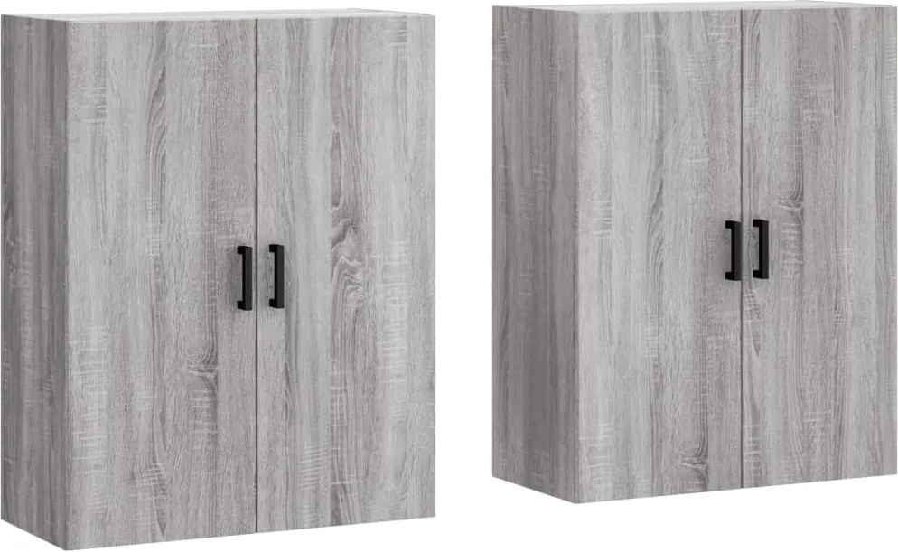 vidaXL 2 db szürke sonoma színű fali szekrény 69,5 x 34 x 90 cm