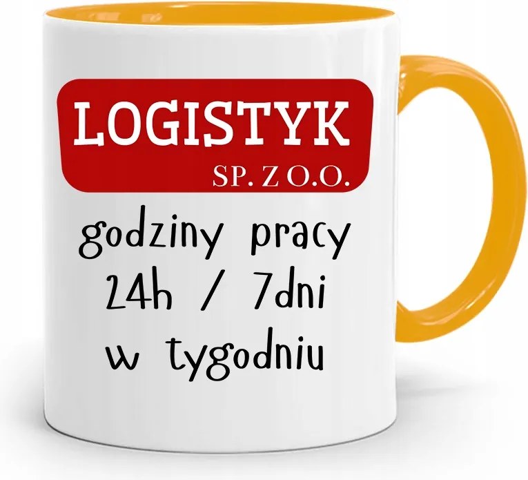 Logisztikai Bögre Sárga Születésnapi Ajándék fényképes nyomtatással