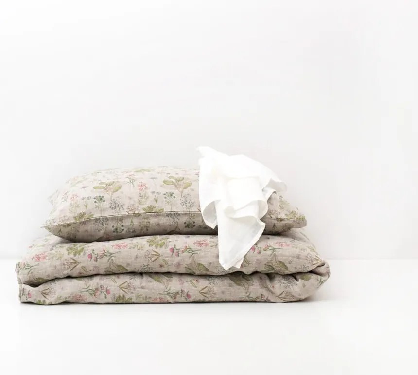 Nature bézs len gyerek ágyneműhuzat, 140 x 200 cm - Linen Tales