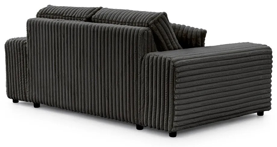 Sötétszürke kordbársony kanapé 178 cm Justin – Ropez