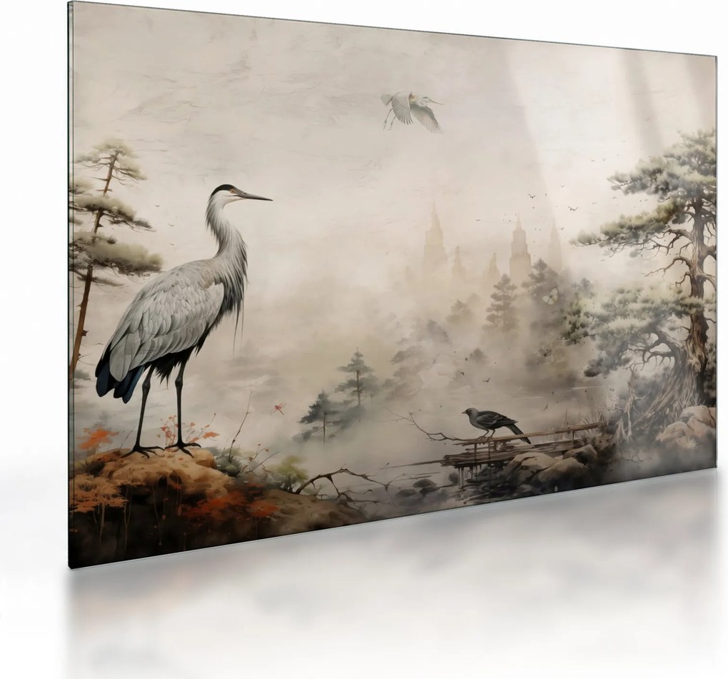 Üveg kép - Rajzfilm tájkép (70x50 cm)