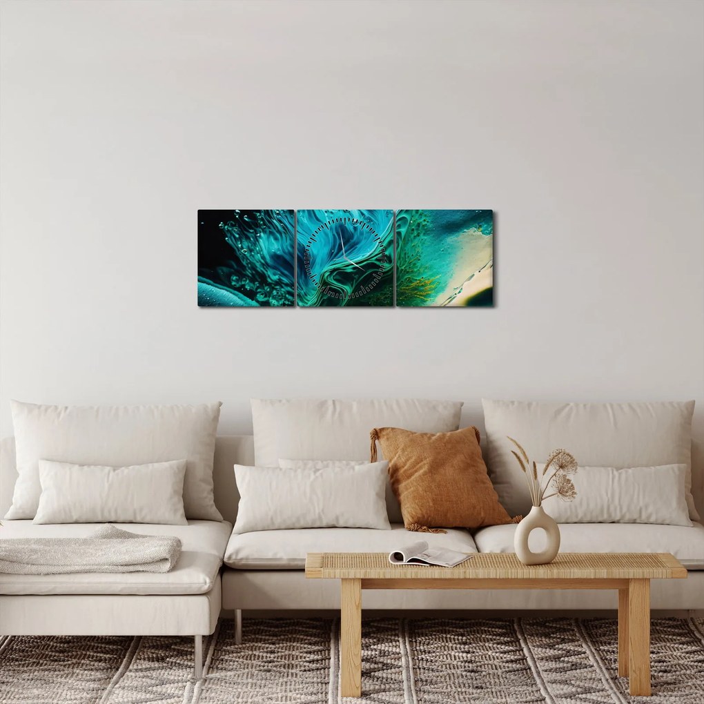 Kép - Absztrakt háttér (órával) (90x30 cm)