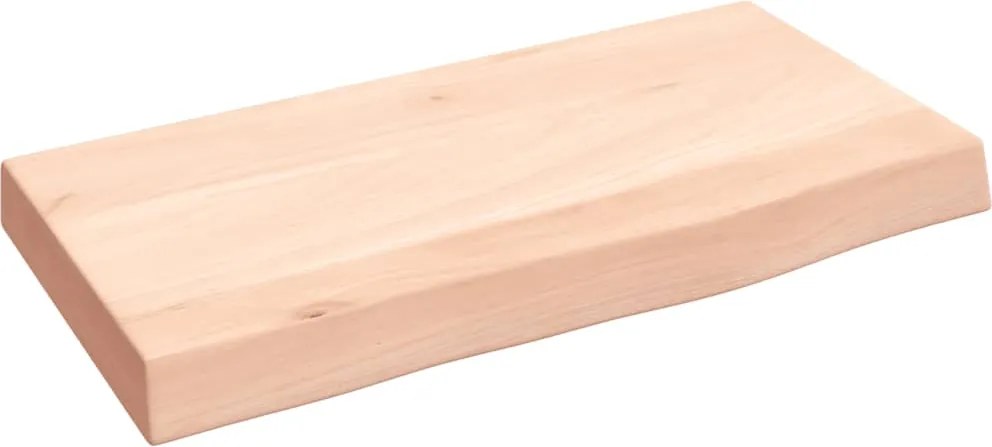 vidaXL kezeletlen tömör tölgyfa fali polc 40x20x4 cm