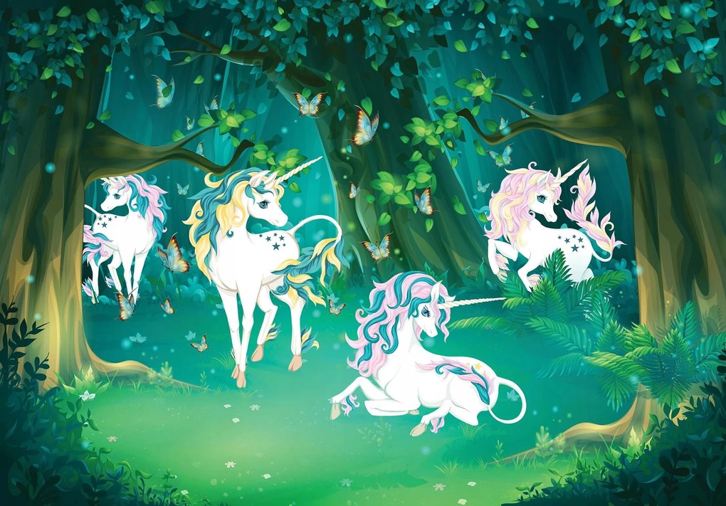 Fotótapéta unikornis erdő Lovak 254 x 184