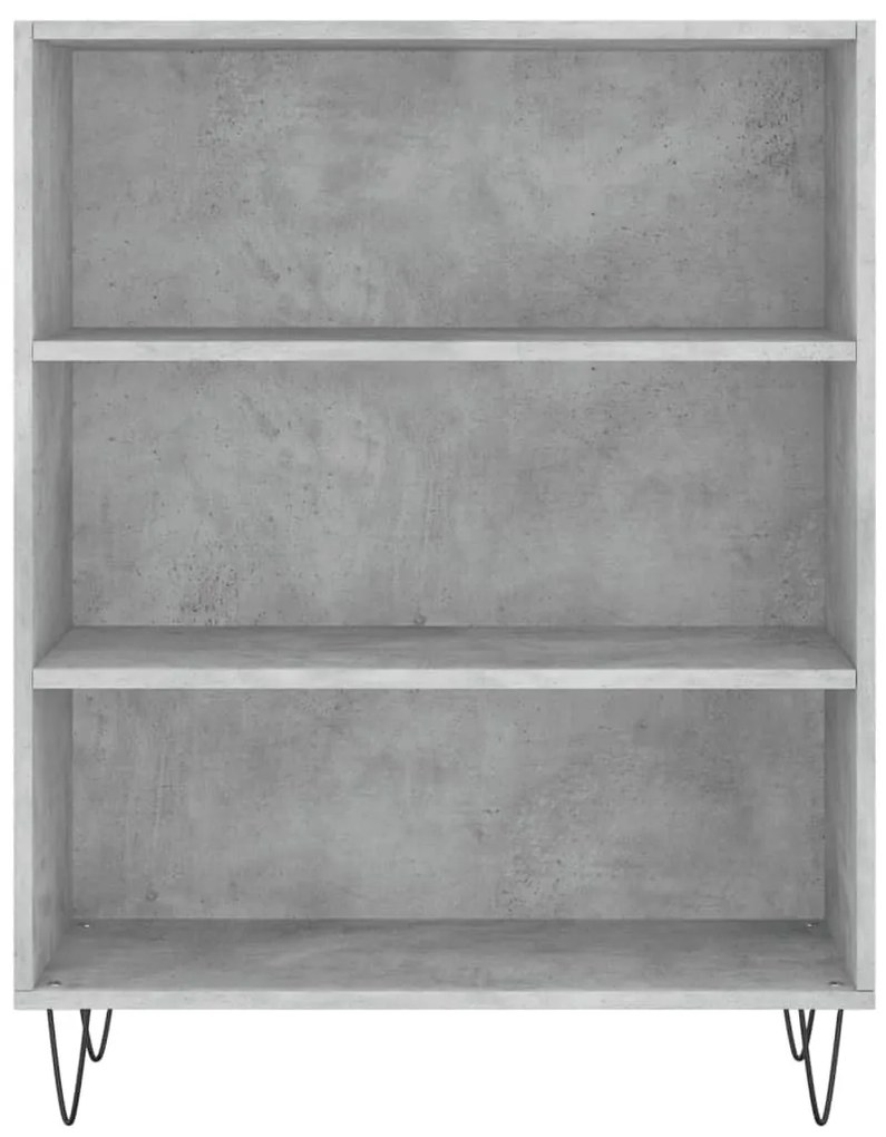 betonszürke szerelt fa magasszekrény 69,5x32,5x180 cm