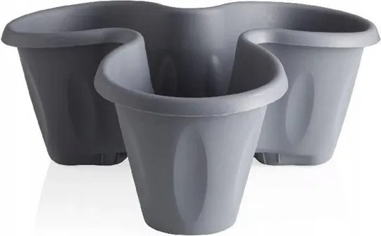 Bama Virágcserép Trifoglio, szürke színű