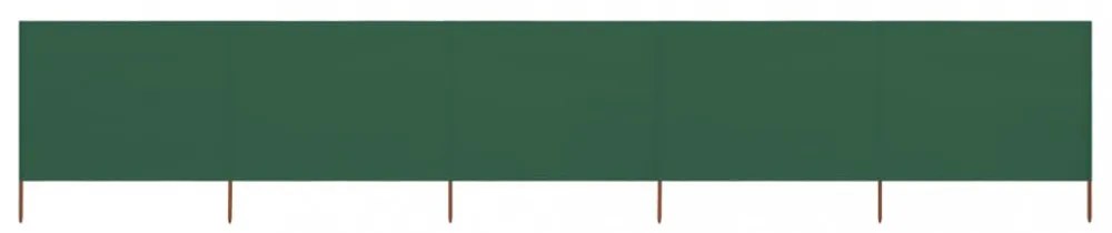 zöld 5 paneles szövet szélfogó 600 x 120 cm