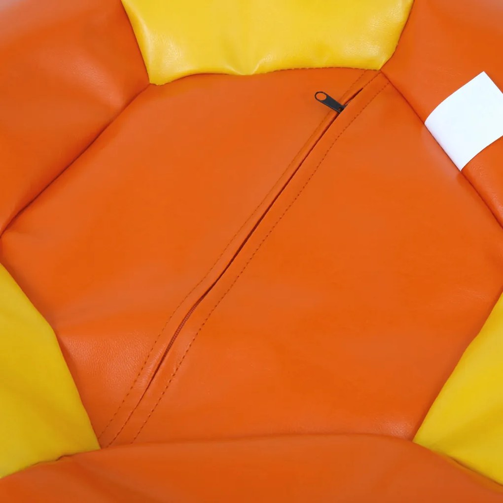 Baby Ball babzsákfotel - műbőr - narancssárga/sárga - 70 liter R