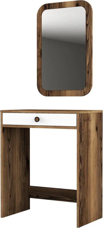 Lizbon Mirror - Walnut, White