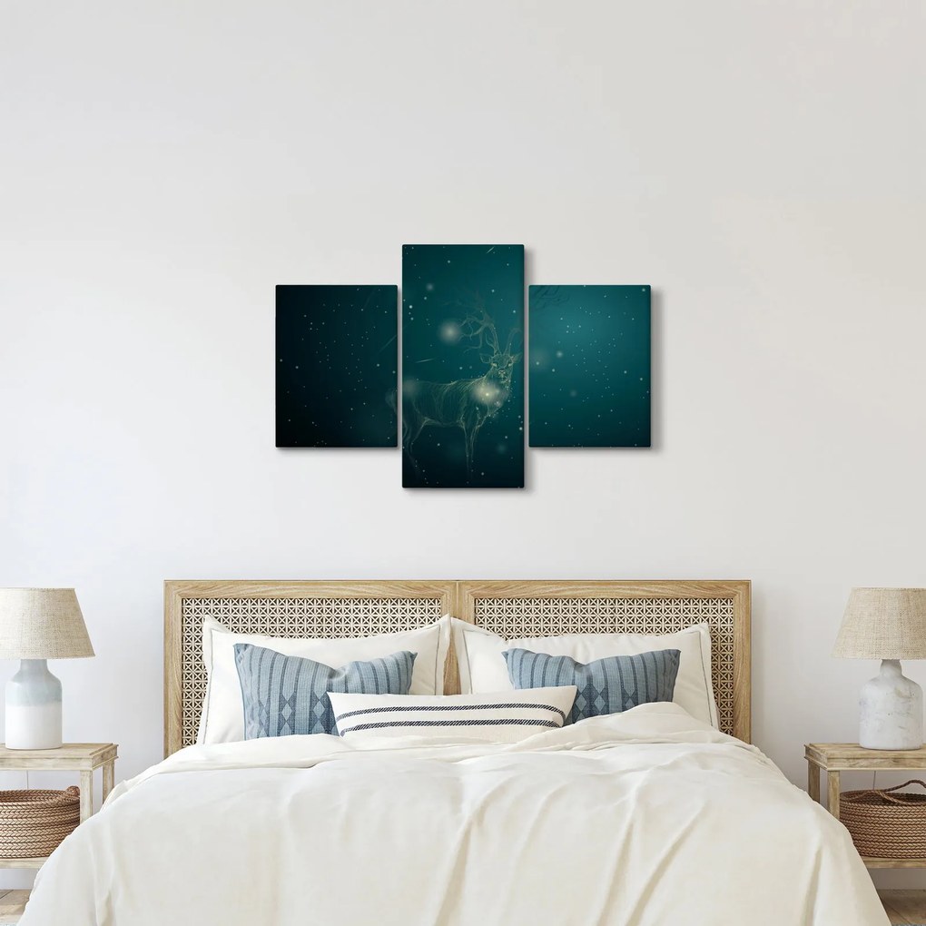 Kép - Varázslatos szarvas éjszaka (90x60 cm)