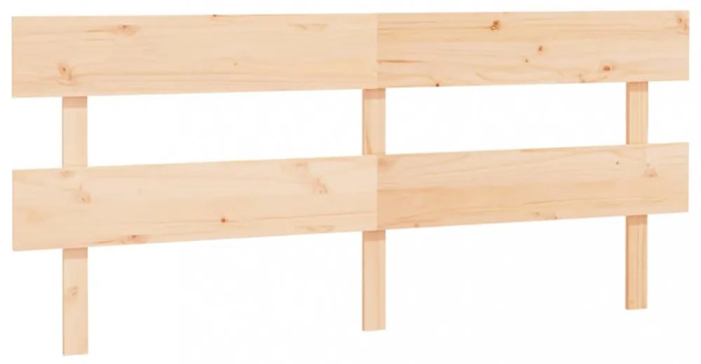 tömör fenyőfa ágyfejtámla 204x3x81 cm