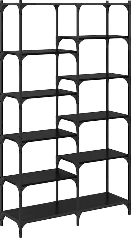 vidaXL Könyvespolc Musta tammi 100 x 32 x 170 cm Faanyag