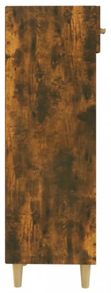 füstös tölgy színű szerelt fa cipősszekrény 30 x 35 x 105 cm