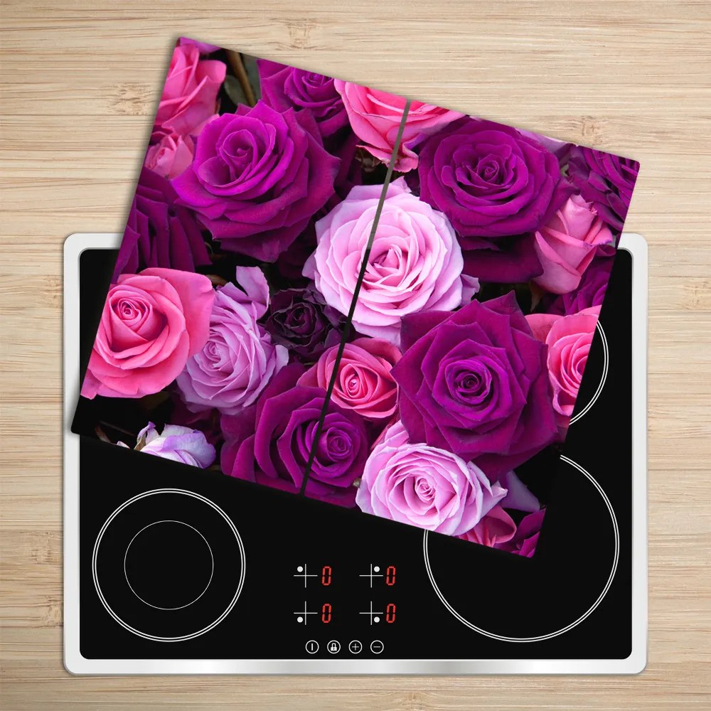Üveg vágódeszka Roses 60x52 cm
