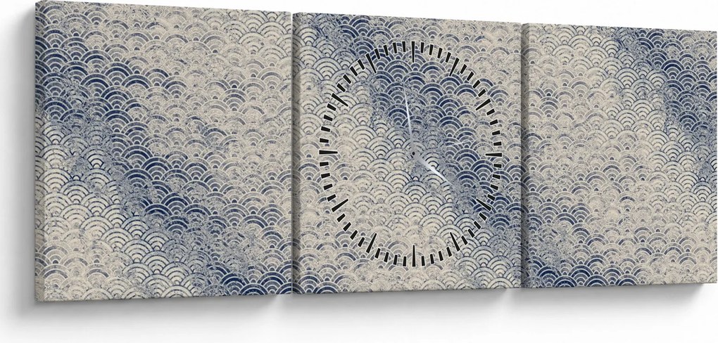 Kép - Hullámminta (órával) (90x30 cm)
