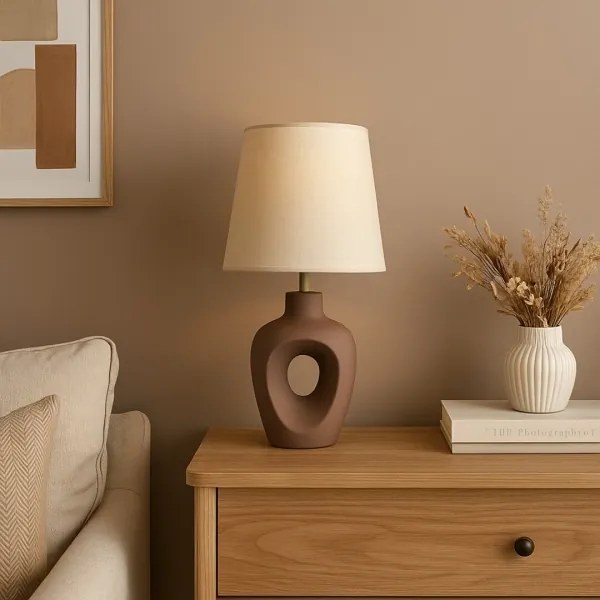 Rabalux 74080 - Asztali lámpa MADELOR 1xE14/25W/230V barna