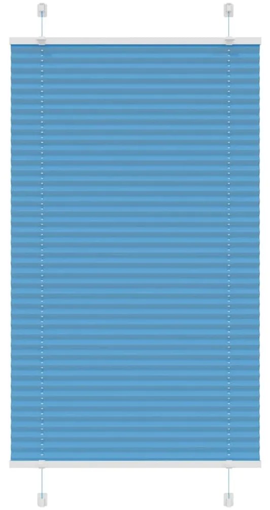 pliszírozott redőny kék 75x150 cm szövetszélesség 74,4 cm