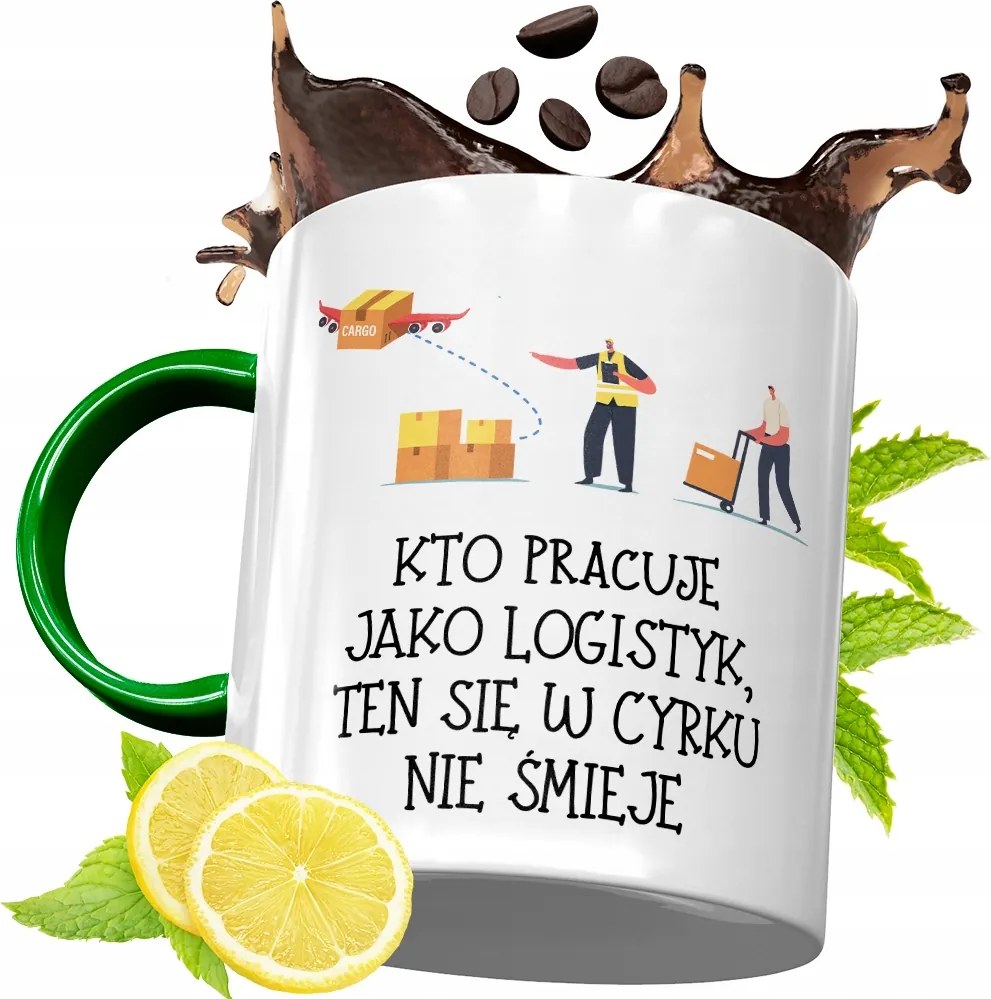 Zöld Bögre Logisztikusnak Születésnapi Ajándék fényképes nyomtatással