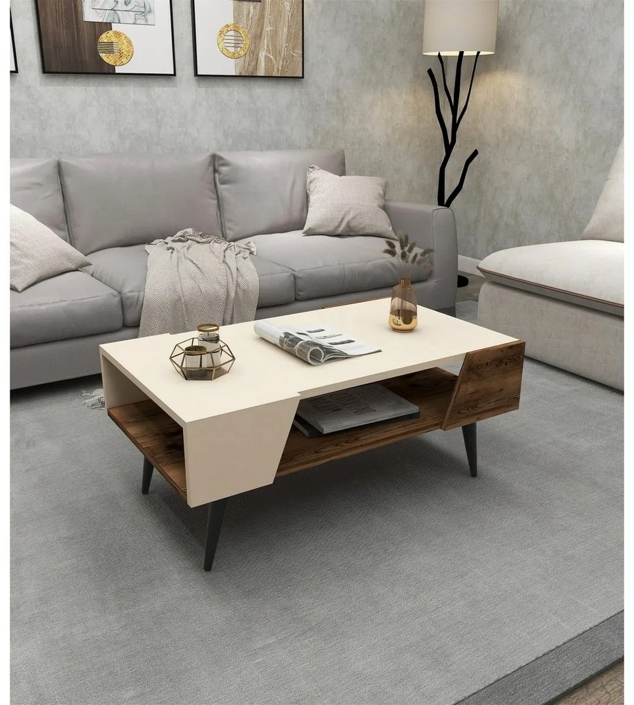 Aren Beige and Light Walnut konferenciaasztal