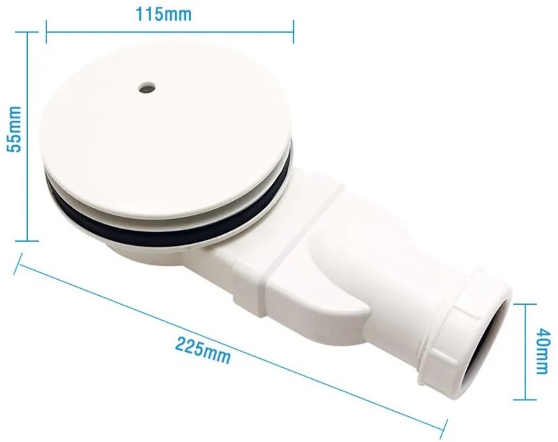 Erga Hyper, SMC zuhanytálca 120x90x2,6 cm + szifon, bézs matt, ERG-V06-SMC-9012S-BG