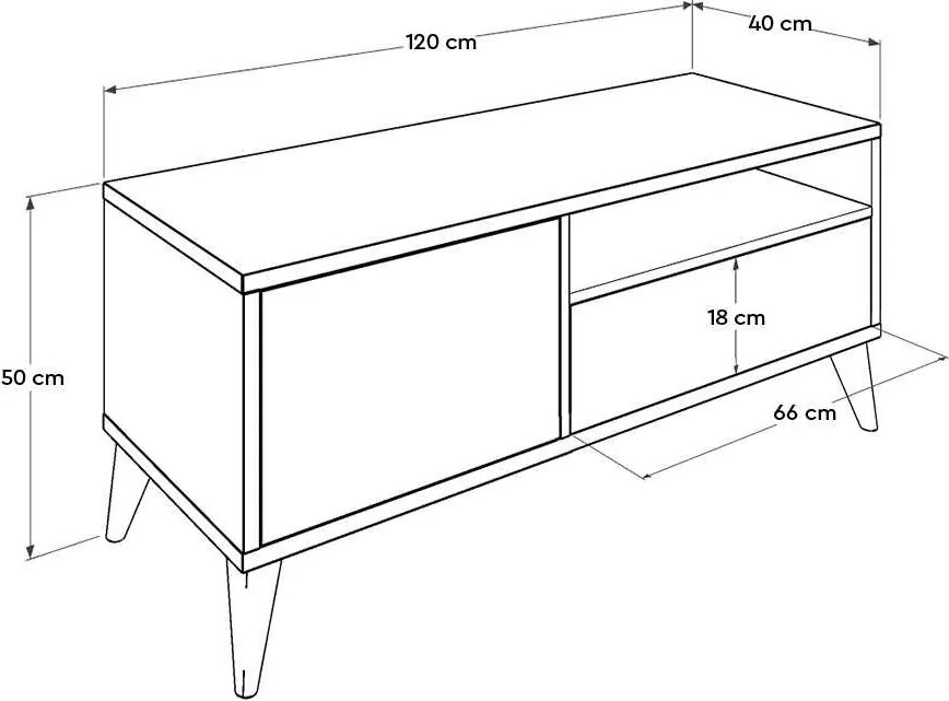 TV-állvány, 120 cm – Tvr-311-Tt-1