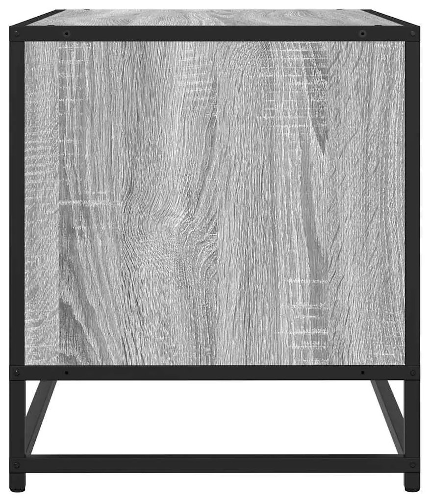 szürke sonoma színű szerelt fa és fém TV-szekrény 61x40x46 cm