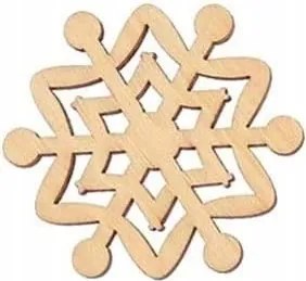 Karácsonyfa Dekoráció Fa Csillag 5cm