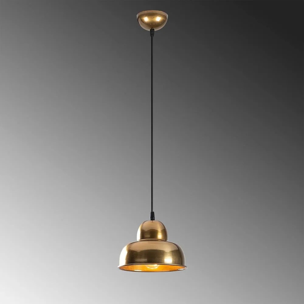 Aranyszínű függőlámpa fém búrával ø 20 cm Berceste – Opviq lights