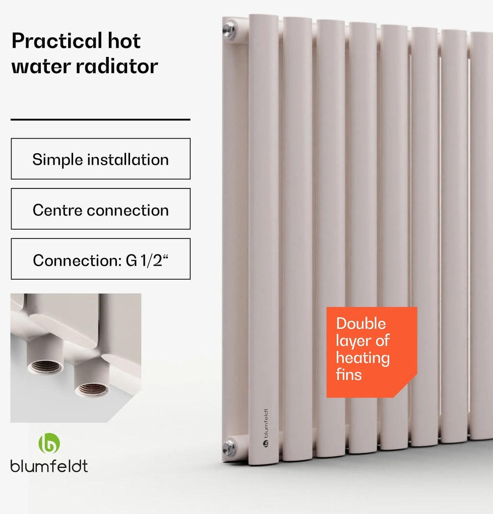 Blumfeldt Tallheo, 100 x 60, radiátor, csőradiátor, 1445 W, melegvizes, 1/2