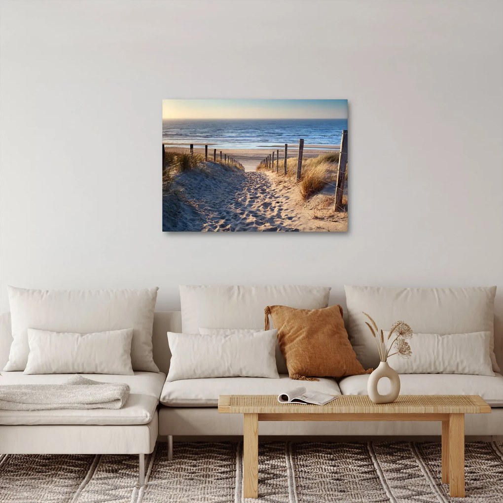 Kép - Út az északi-tengeri strandra, Hollandia (70x50 cm)