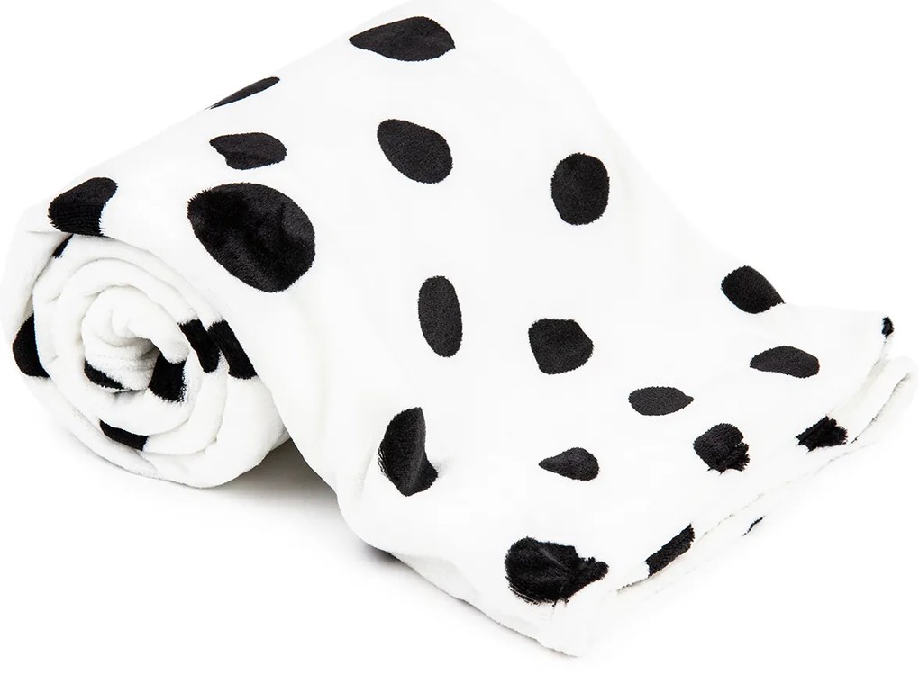 4Home Soft Dreams Dalmata pöttyös pléd fekete fehér, 150 x 200 cm