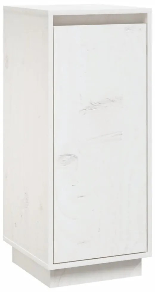 2 db fehér tömör fenyőfa tálalószekrény 31,5 x 34 x 75 cm