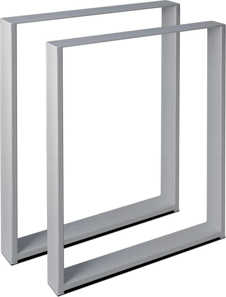 2x Acél fém lábak íróasztalhoz Profil 8x2 cm 70x72 Szürke