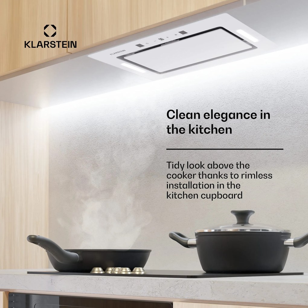 Klarstein Hektor Eco, páraelszívó, 52 cm, 466 m³/ó, érintéses vezérlés, üveg