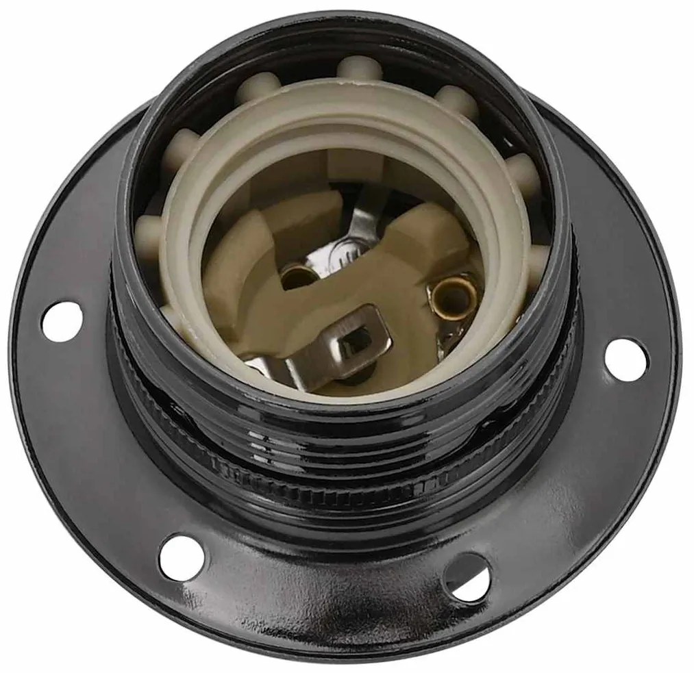 2 db fényes fekete lámpatartók E27